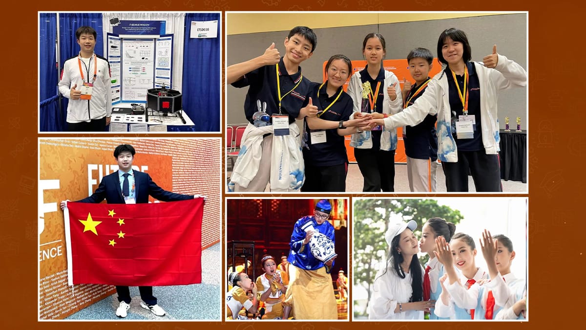 The High School Affiliated to Beijing Normal University students showcasing achievements and activities
