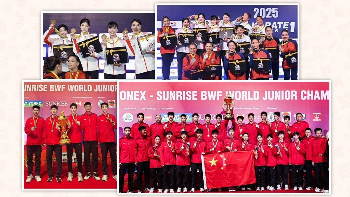 Shanghai Huangpu Youth Sports School teams winning international championship trophies