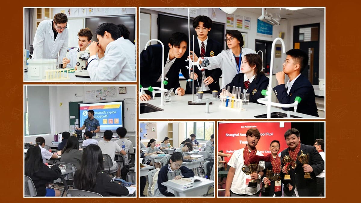 Shanghai Jincai High School International Division academics: science labs, classrooms, awards
