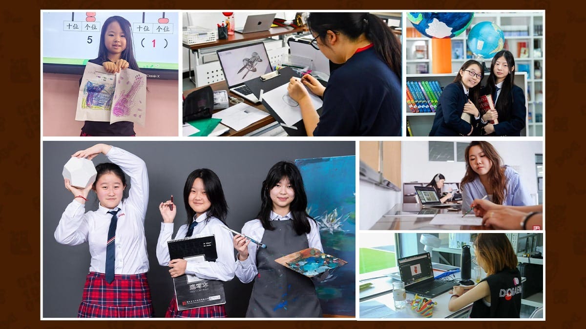 Beijing Aidi School students engaged in art, design, and digital learning activities