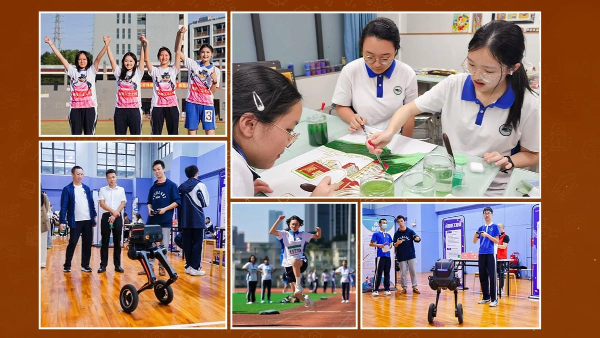 Shen Wai International School Shenzhen students in arts, robotics, and athletics