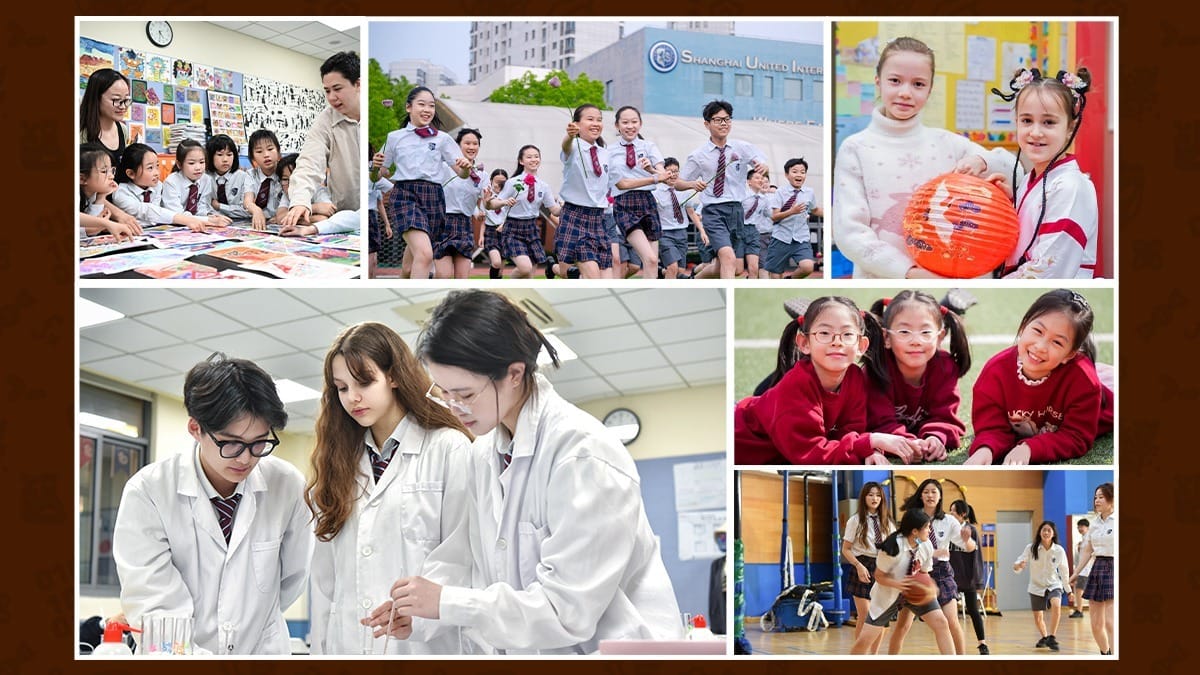 Shanghai United International School students in arts, science, sports, and campus activities