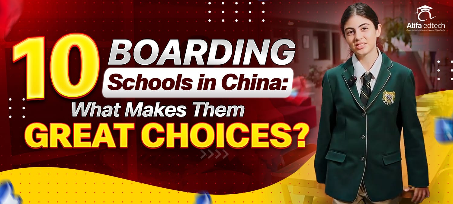 Boarding schools in China admission guide with student in uniform and application process