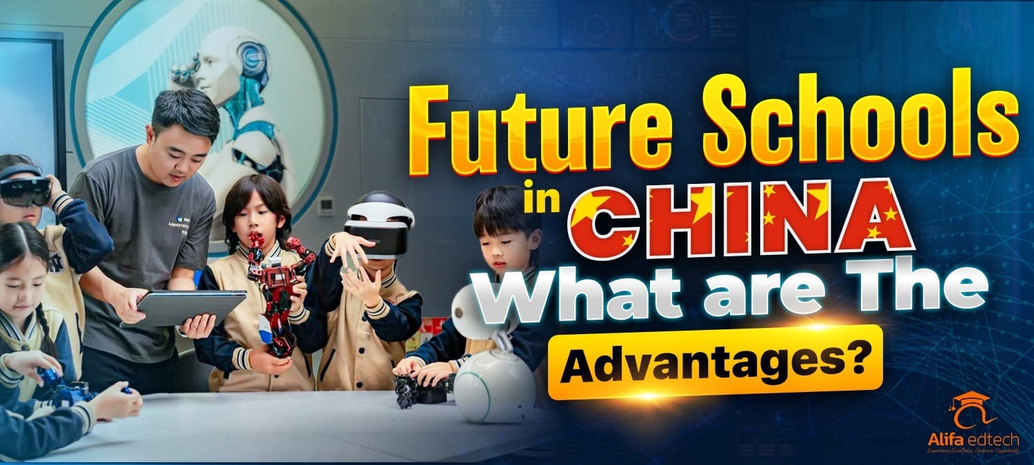 Future Schools in China students learning robotics and technology with teacher