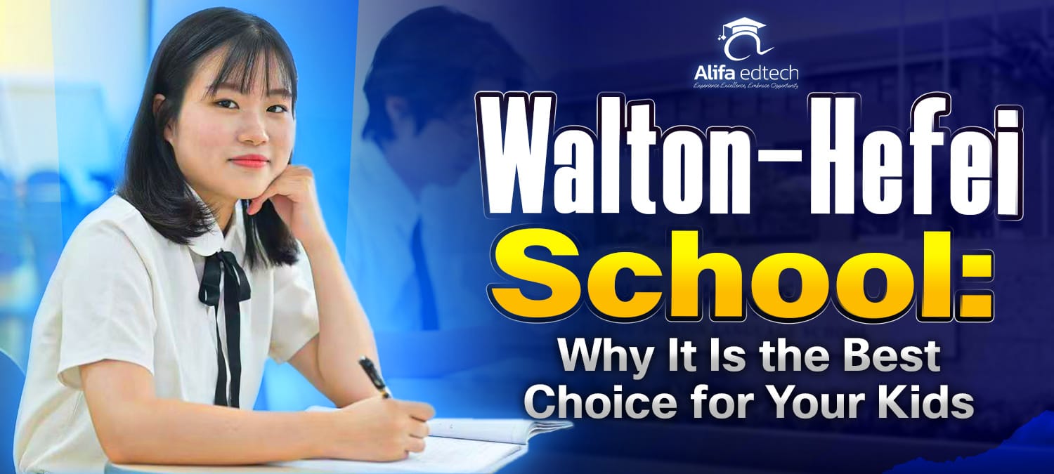 Walton-Hefei School student studying at desk in modern educational facility